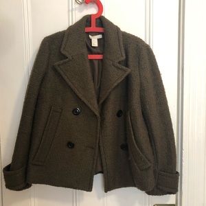 Olive green pea coat